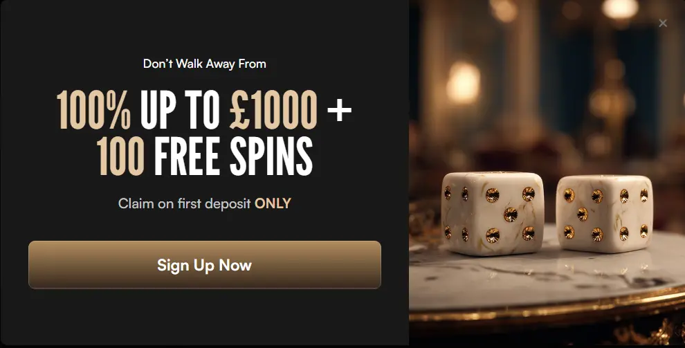 Harrys Casino promotional banner offering a deposit bonus to attract and convert new players.